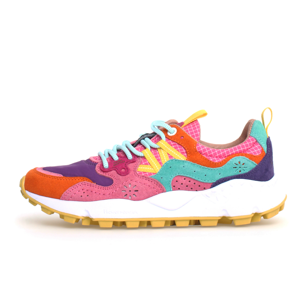 Flower Mountain Yamano 3 Sneaker (Women) - Orange/Fuchsia/Violet Athletic - Casual - Lace Up - The Heel Shoe Fitters
