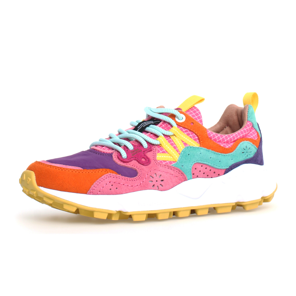 Flower Mountain Yamano 3 Sneaker (Women) - Orange/Fuchsia/Violet Athletic - Casual - Lace Up - The Heel Shoe Fitters