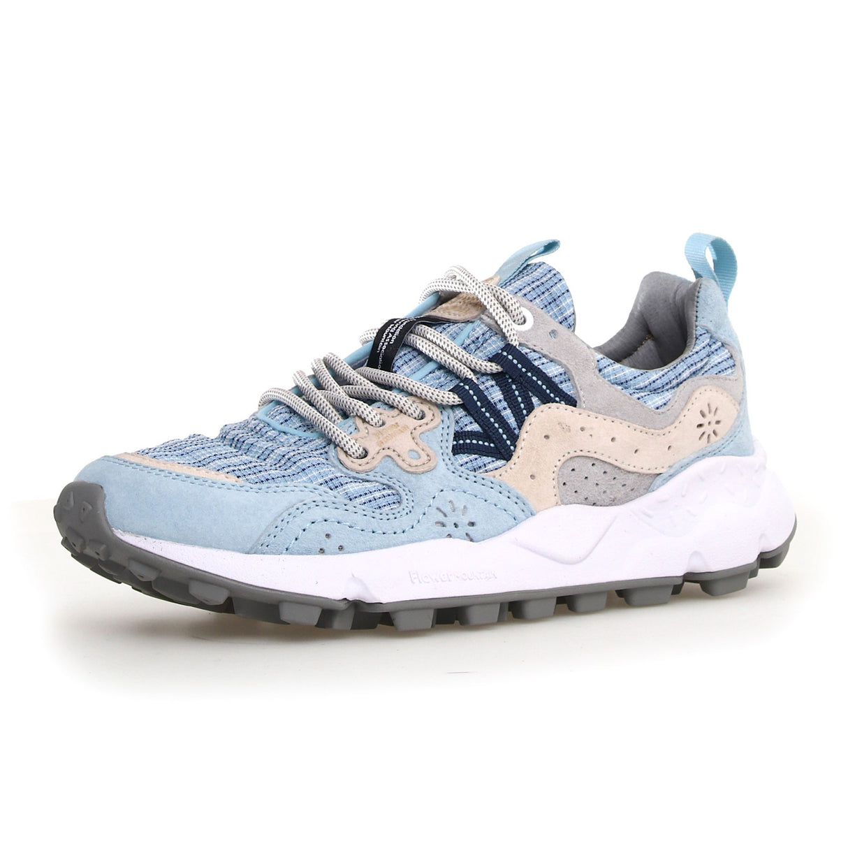 Flower Mountain Yamano 3 Sneaker (Women) - Checked Grey/Blue Athletic - Running - Trail - The Heel Shoe Fitters