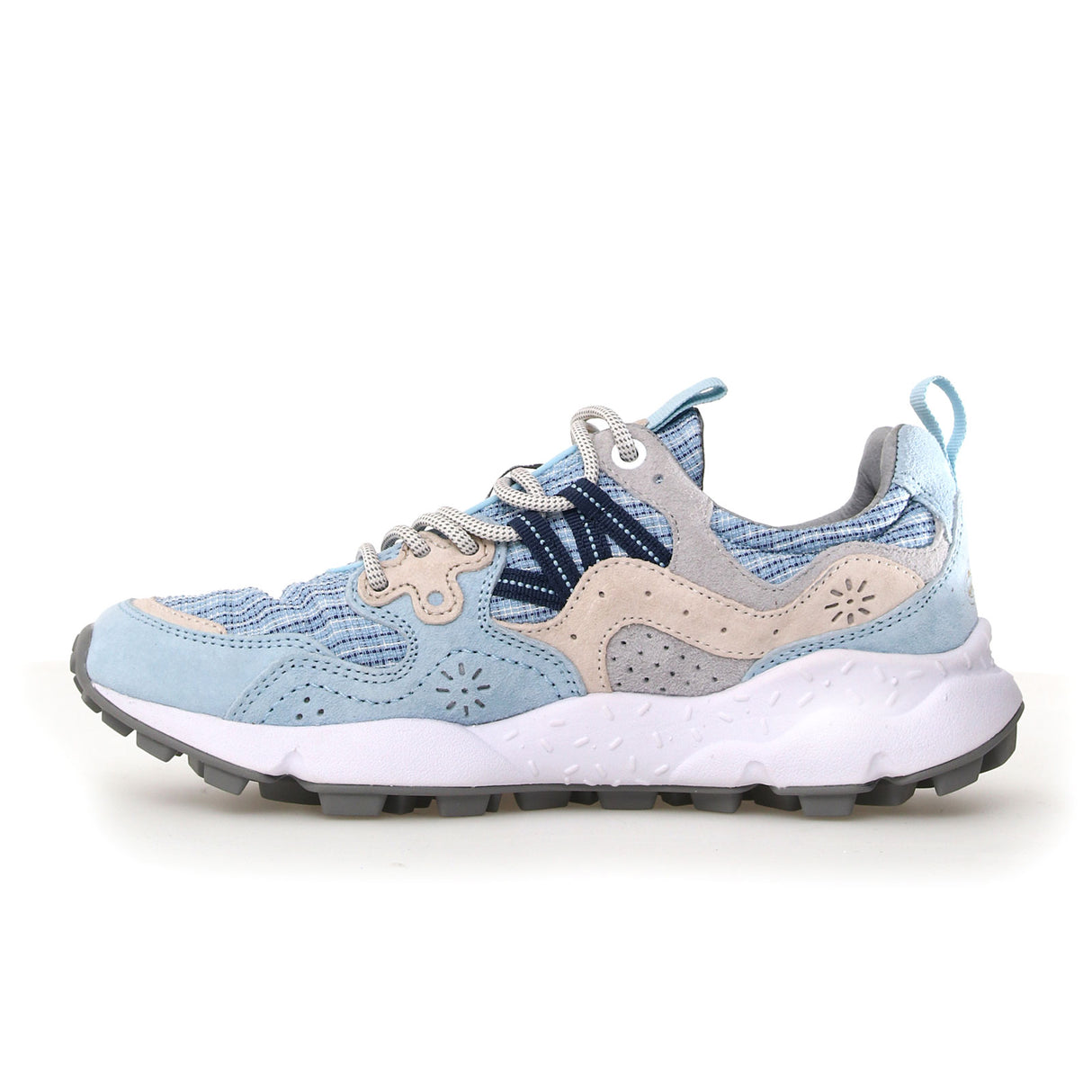Flower Mountain Yamano 3 Sneaker (Women) - Checked Grey/Blue Athletic - Running - Trail - The Heel Shoe Fitters