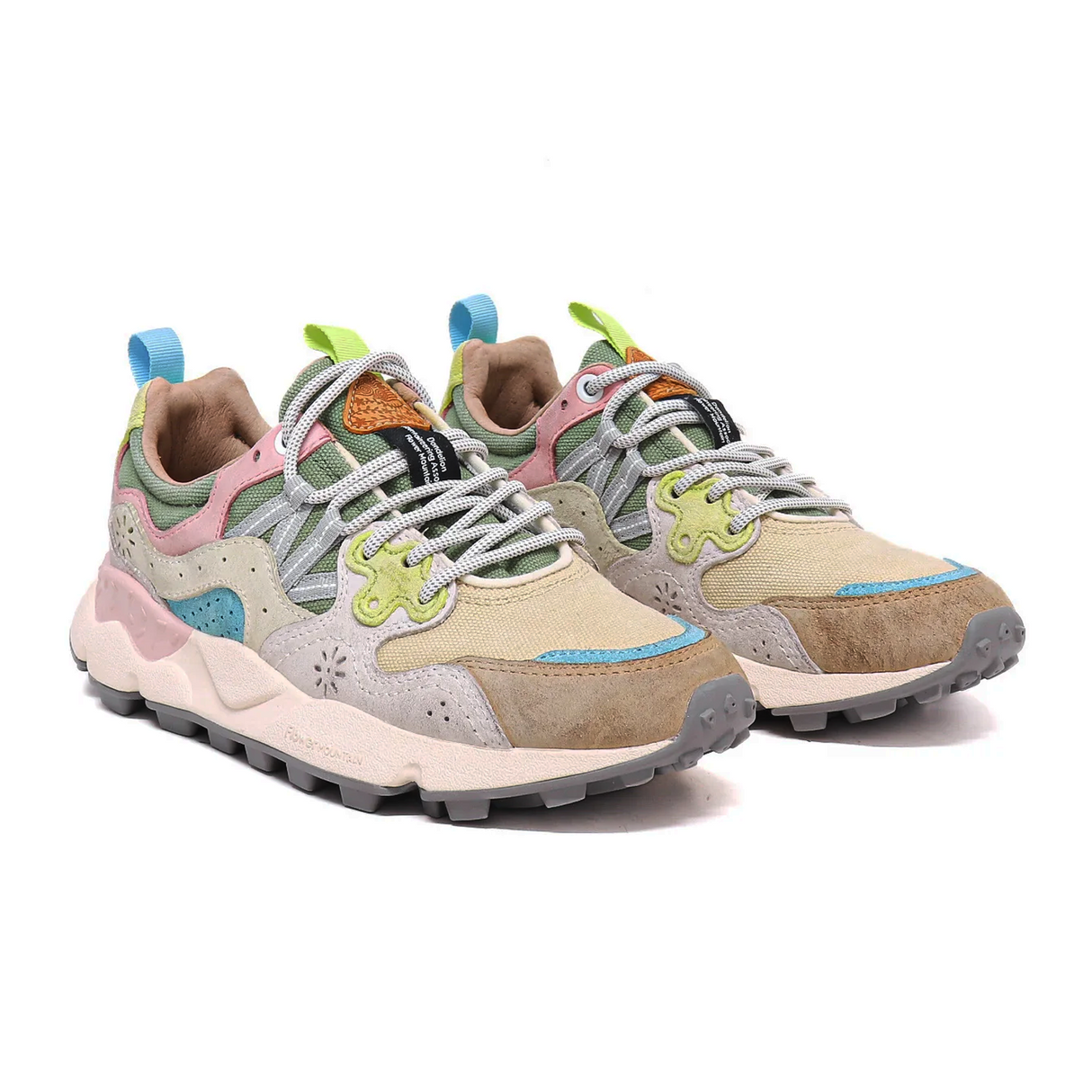 Flower Mountain Yamano 3 Sneaker (Women) - Beige/White/Ivory Athletic - Casual - Lace Up - The Heel Shoe Fitters