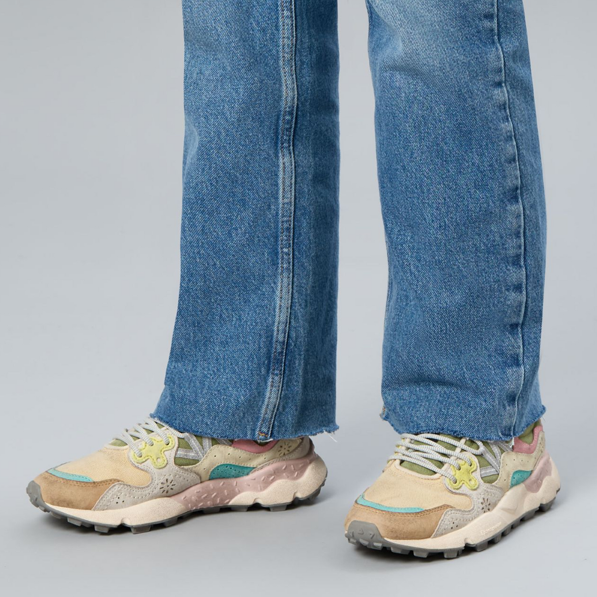 Flower Mountain Yamano 3 Sneaker (Women) - Beige/White/Ivory Athletic - Casual - Lace Up - The Heel Shoe Fitters
