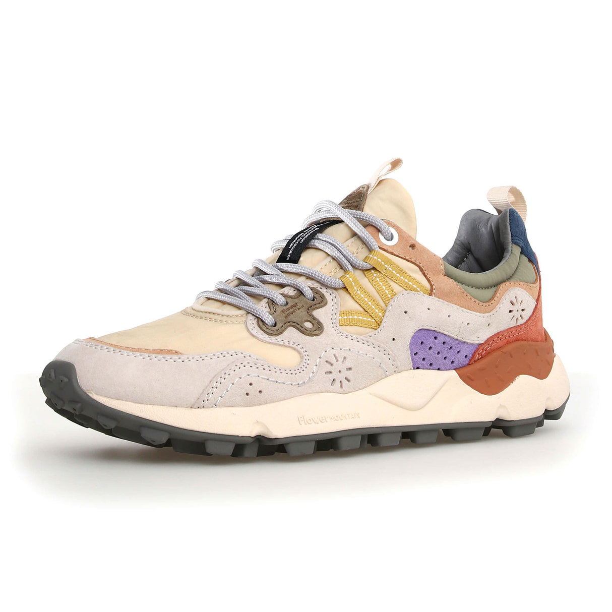 Flower Mountain Yamano 3 Sneaker (Unisex) - Beige/Milk/Violet Athletic - Running - Trail - The Heel Shoe Fitters
