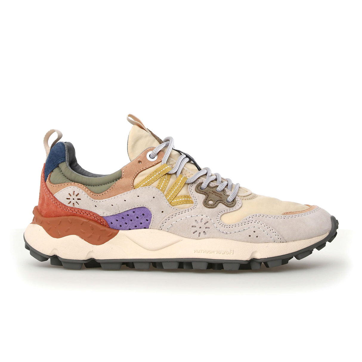 Flower Mountain Yamano 3 Sneaker (Unisex) - Beige/Milk/Violet Athletic - Running - Trail - The Heel Shoe Fitters