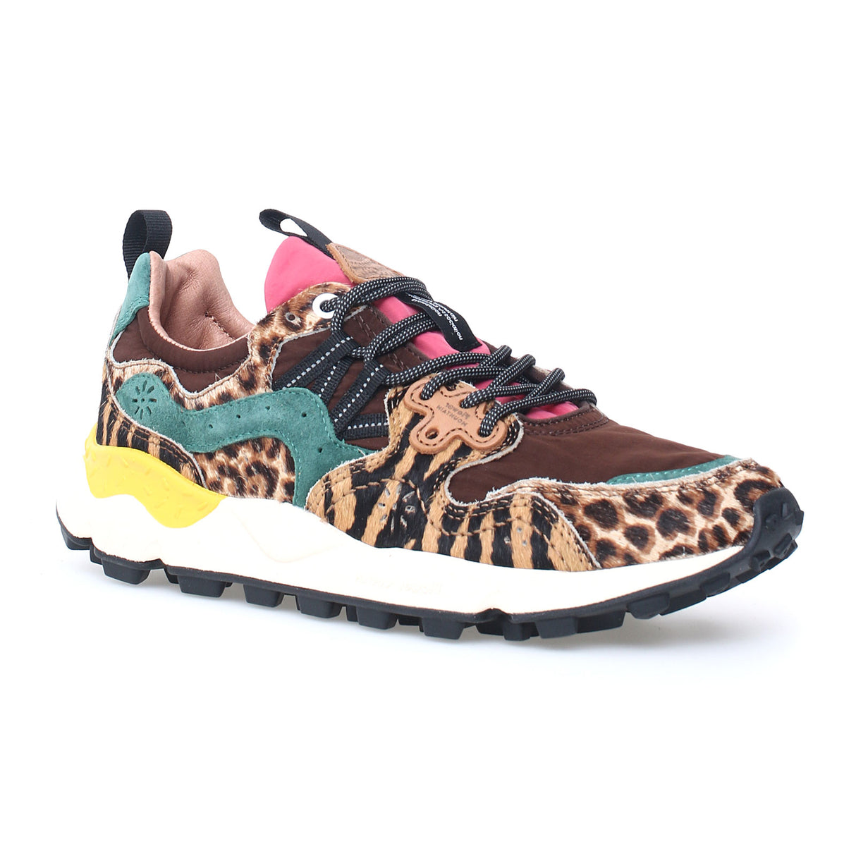 Flower Mountain Yamano 3 Sneaker (Women) - Brown/Aqua Green Athletic - Casual - Lace Up - The Heel Shoe Fitters