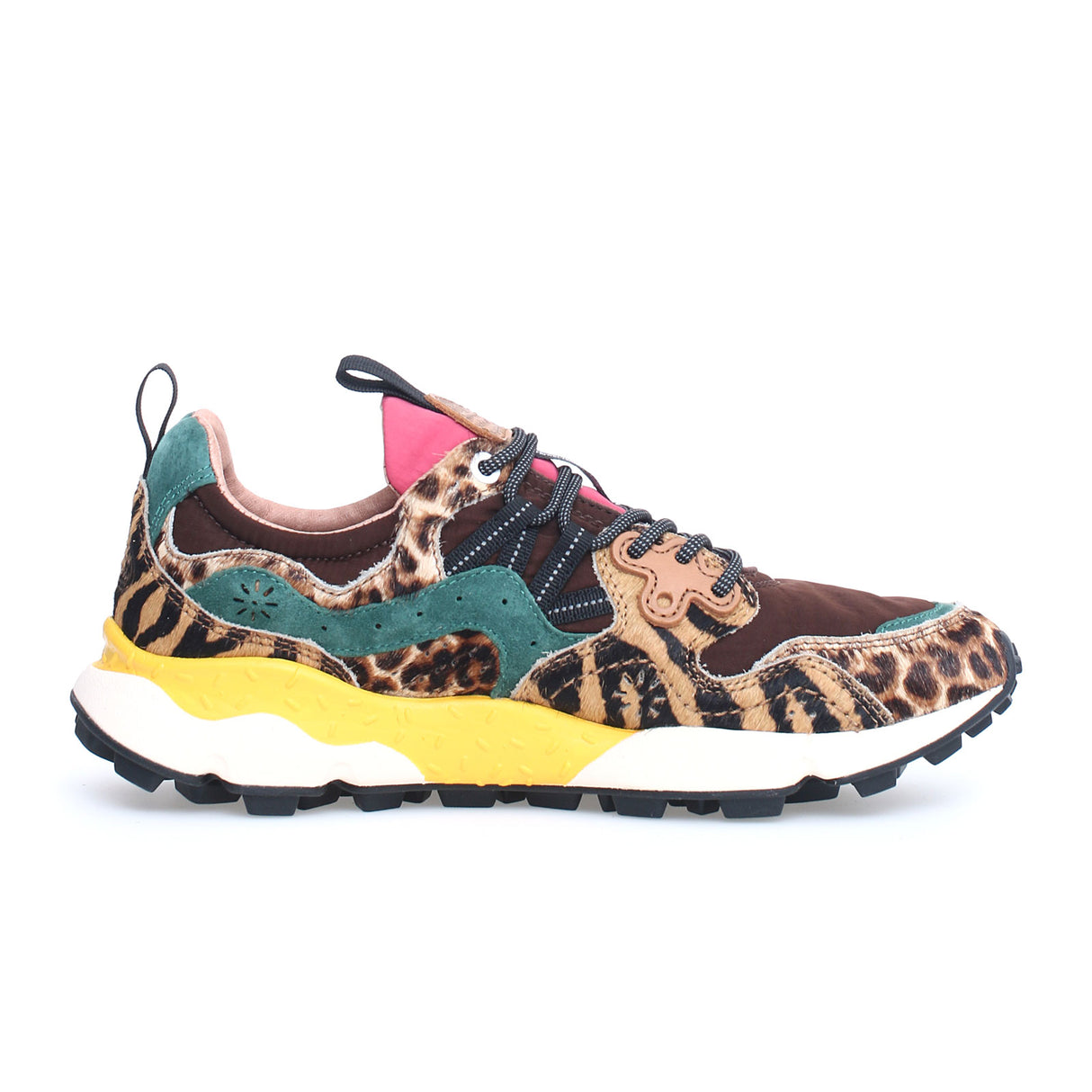 Flower Mountain Yamano 3 Sneaker (Women) - Brown/Aqua Green Athletic - Casual - Lace Up - The Heel Shoe Fitters