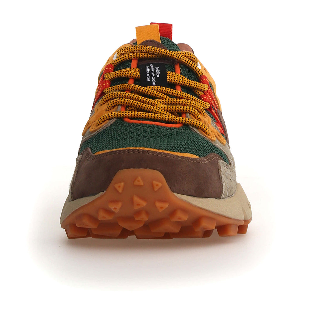 Flower Mountain Yamano 3 Sneaker (Unisex) - Taupe/Green/Ocra Athletic - Running - Trail - The Heel Shoe Fitters