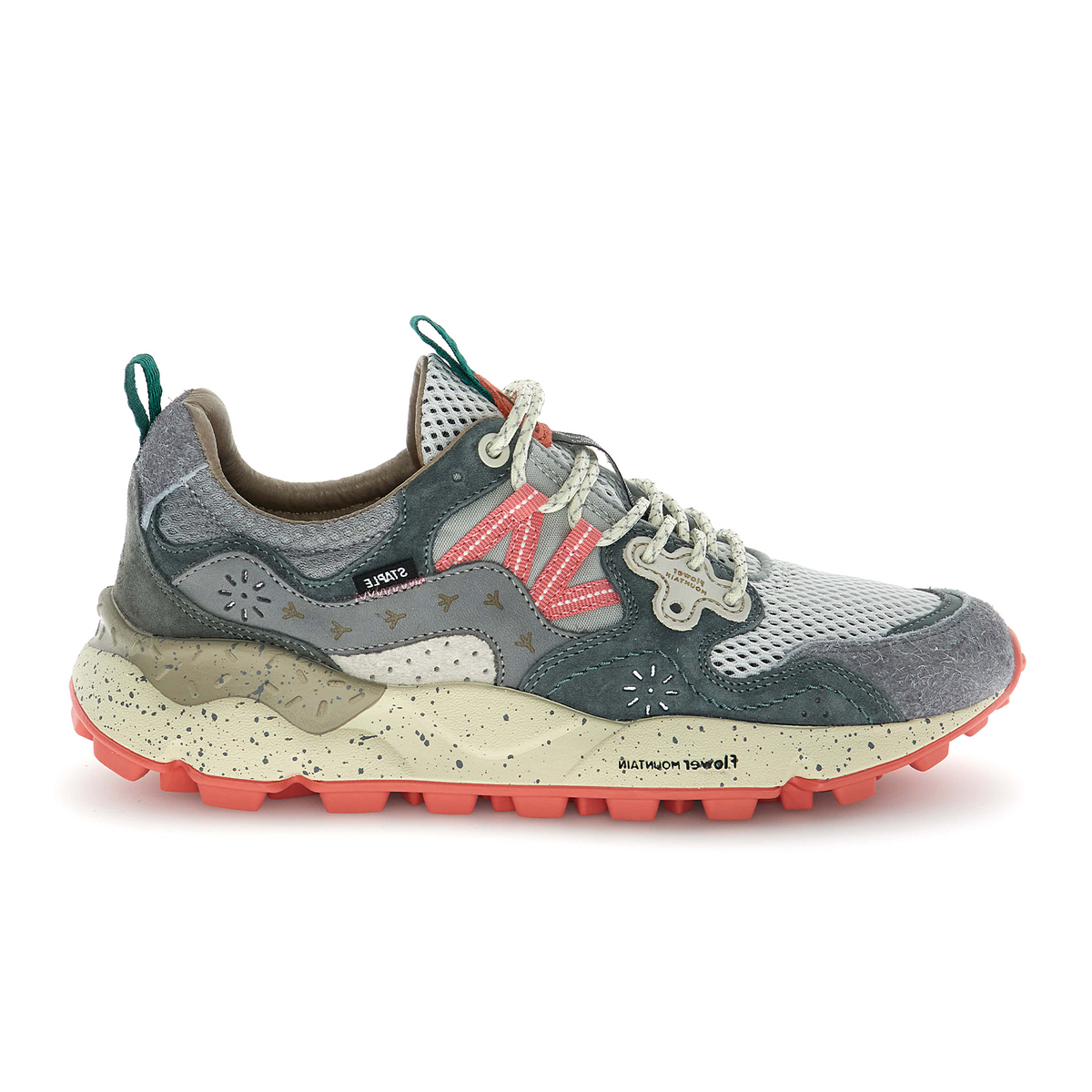 Flower Mountain Yamano 3 Sneaker (Unisex) - Grey/Anthracite/Rose