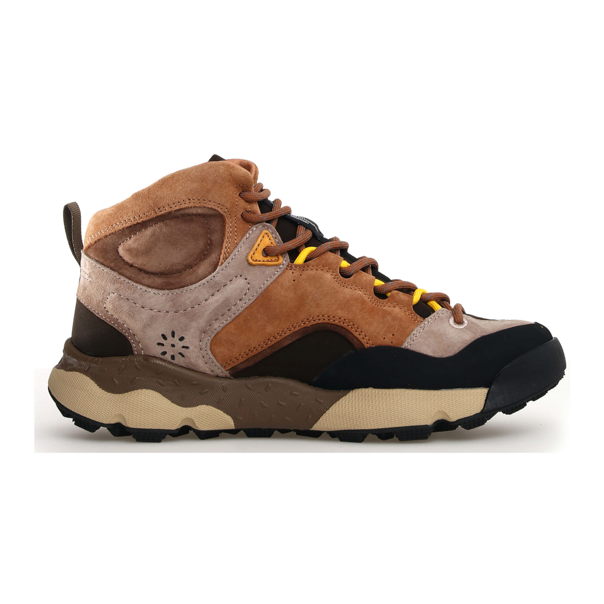Flower Mountain Back Barbour Country Mid Sneaker (Unisex) - Brown/Beige