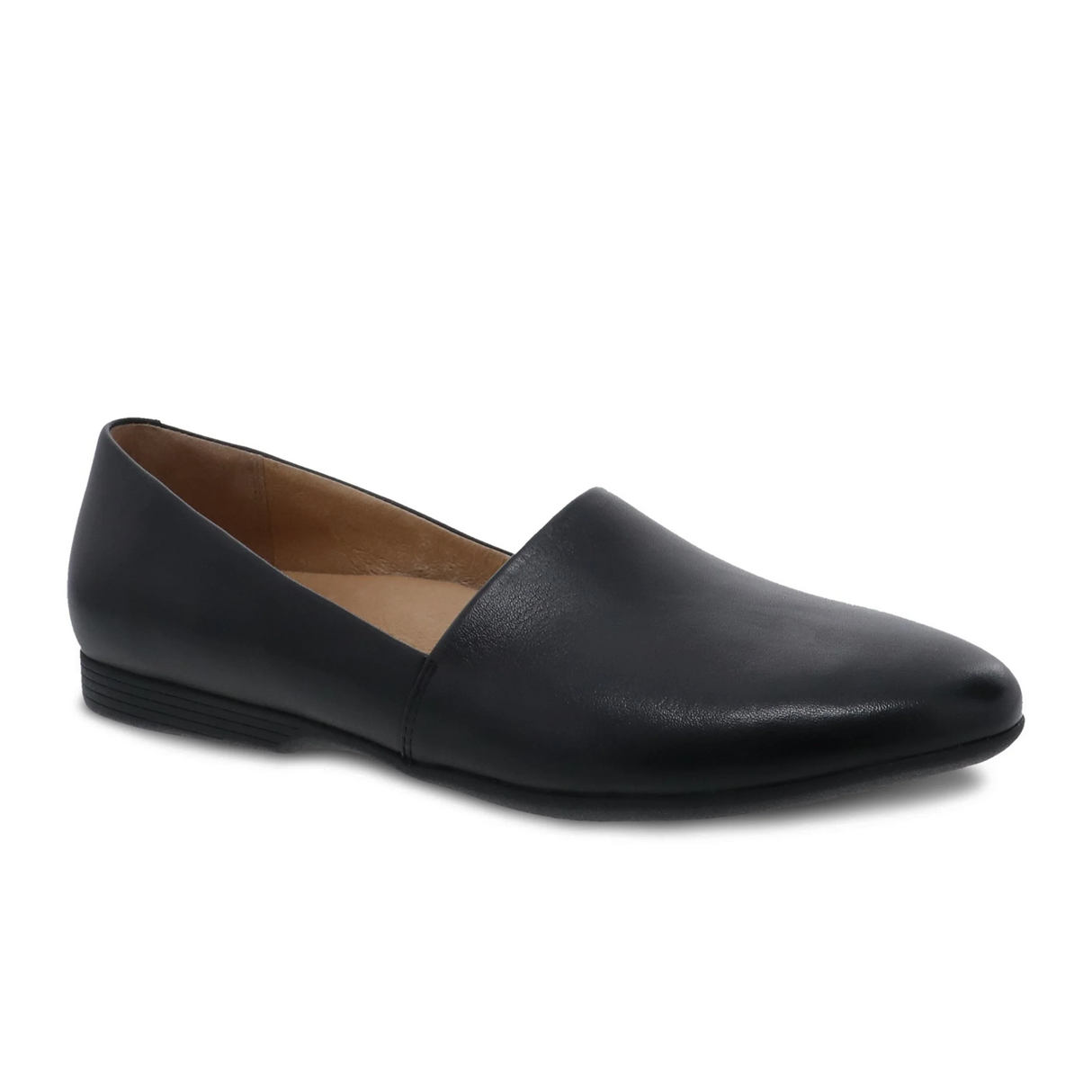 Dansko Larisa Slip On Loafer (Women) - Black Milled Nappa Dress-Casual - Flat - The Heel Shoe Fitters