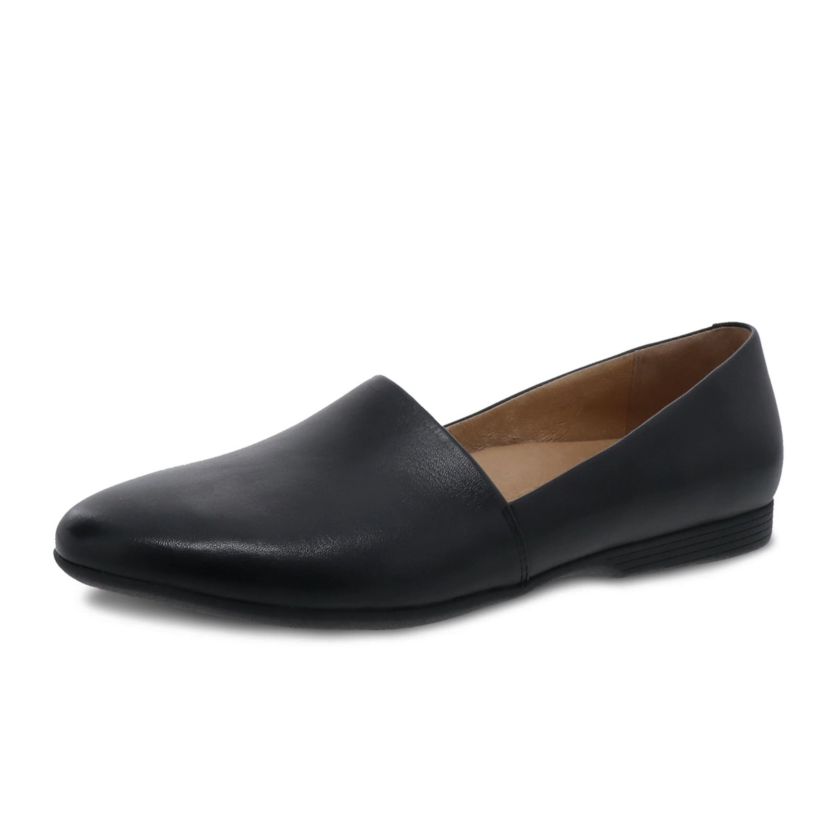 Dansko Larisa Slip On Loafer (Women) - Black Milled Nappa Dress-Casual - Flat - The Heel Shoe Fitters
