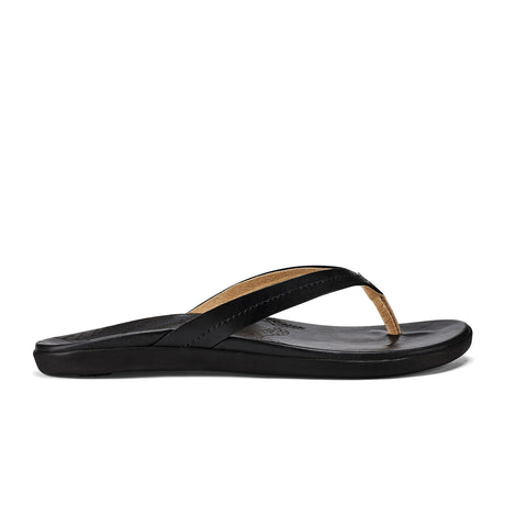 OluKai Honu Sandal (Women) - Black Sandals - Thong - The Heel Shoe Fitters