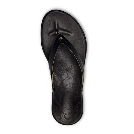 OluKai Honu Sandal (Women) - Black Sandals - Thong - The Heel Shoe Fitters