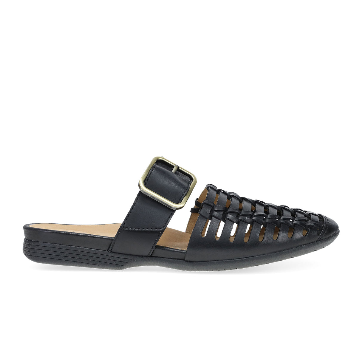 Dansko Leilani Flat (Women) - Black Burnished Nappa Dress-Casual - Flat - The Heel Shoe Fitters