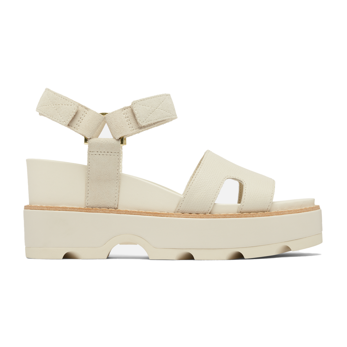 Sorel Joanie IV Ankle Strap Wedge Sandal (Women) - Chalk/Chalk Sandal - Heel/Wedge - The Heel Shoe Fitters