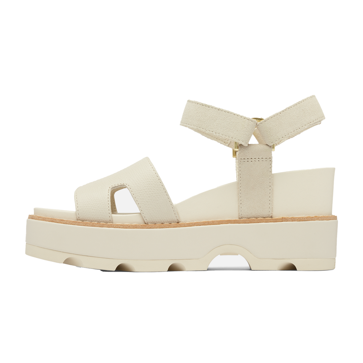 Sorel Joanie IV Ankle Strap Wedge Sandal (Women) - Chalk/Chalk Sandal - Heel/Wedge - The Heel Shoe Fitters