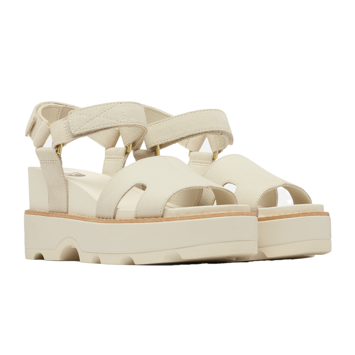 Sorel Joanie IV Ankle Strap Wedge Sandal (Women) - Chalk/Chalk Sandal - Heel/Wedge - The Heel Shoe Fitters
