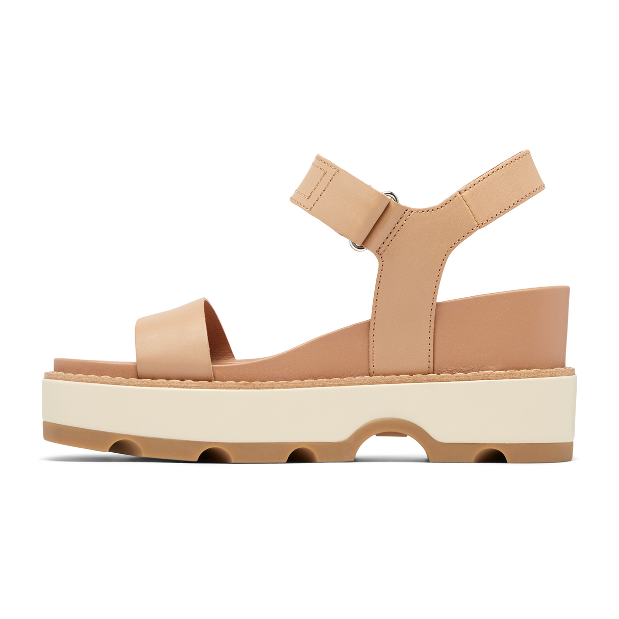 Sorel Joanie IV Ankle Strap Wedge Sandal (Women) - Honest Beige/Bleached Ceramic Sandal - Heel/Wedge - The Heel Shoe Fitters