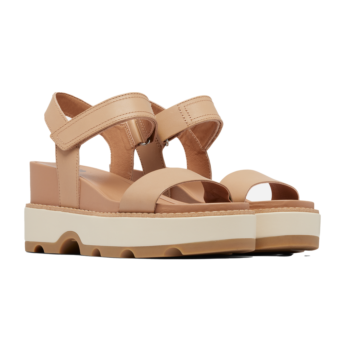 Sorel Joanie IV Ankle Strap Wedge Sandal (Women) - Honest Beige/Bleached Ceramic Sandal - Heel/Wedge - The Heel Shoe Fitters