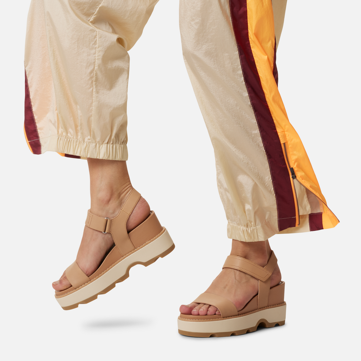 Sorel Joanie IV Ankle Strap Wedge Sandal (Women) - Honest Beige/Bleached Ceramic Sandal - Heel/Wedge - The Heel Shoe Fitters