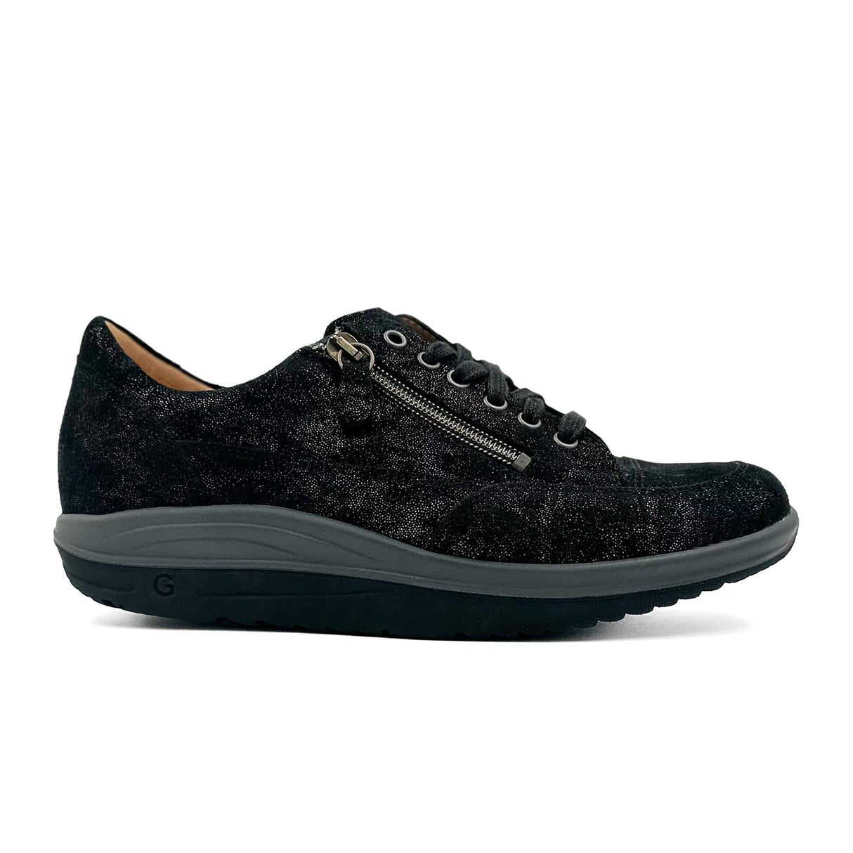 Ganter Gisa 7 Active Sneaker (Women) - Black Multi Athletic - Casual - Lace Up - The Heel Shoe Fitters