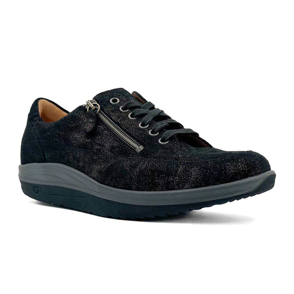 Ganter Gisa 7 Active Sneaker (Women) - Black Multi Athletic - Casual - Lace Up - The Heel Shoe Fitters