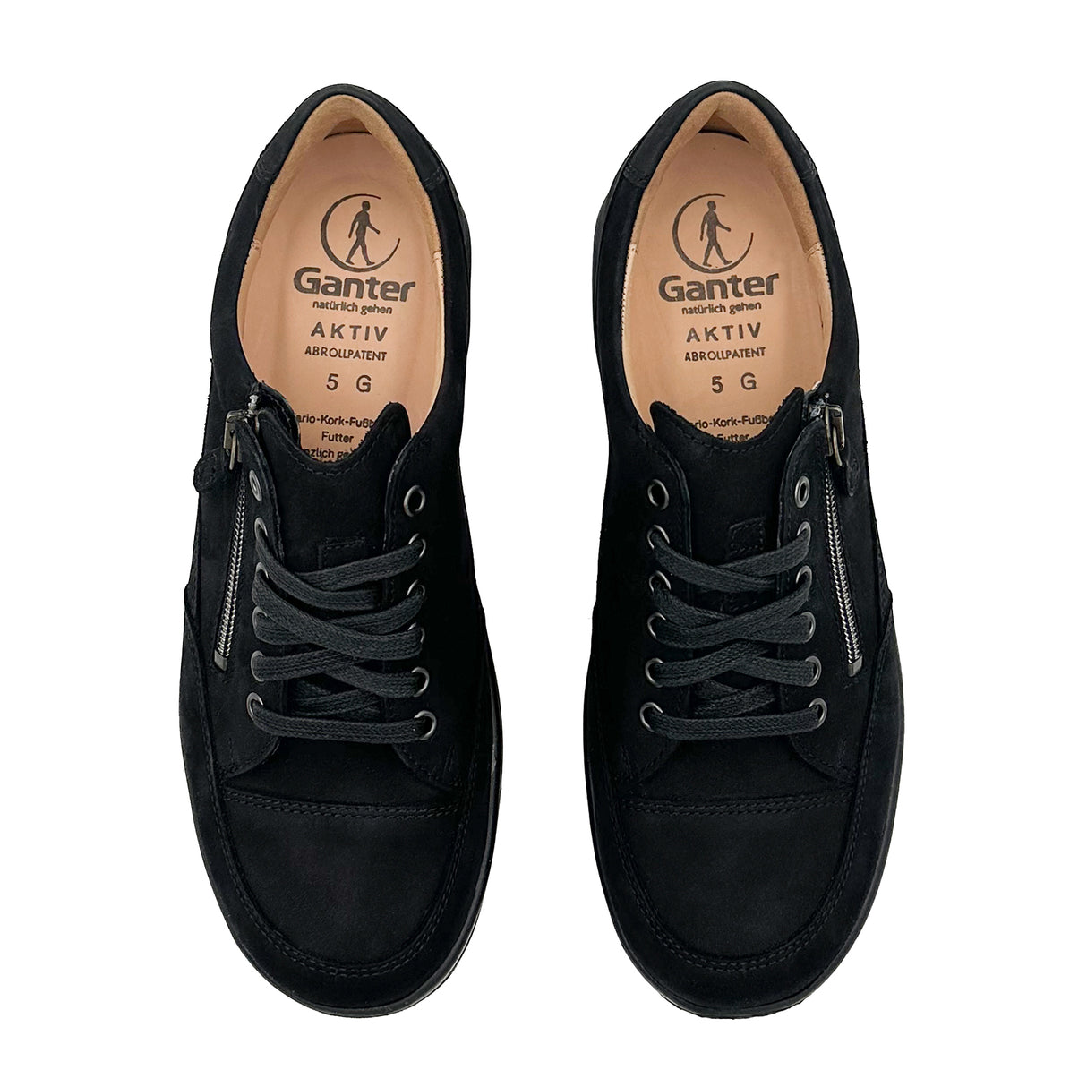 Ganter Gisa 7 Active Sneaker (Women) - Black Athletic - Casual - Lace Up - The Heel Shoe Fitters