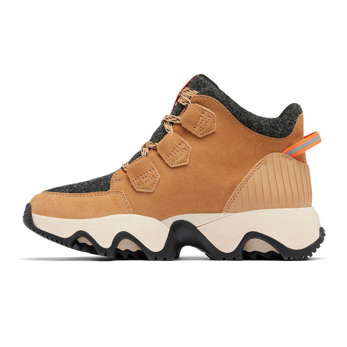 Sorel Kinetic Impact Caribou Plus Waterproof Ankle Boot (Women) - Tawny Buff/Black Boots - Winter - Low - The Heel Shoe Fitters