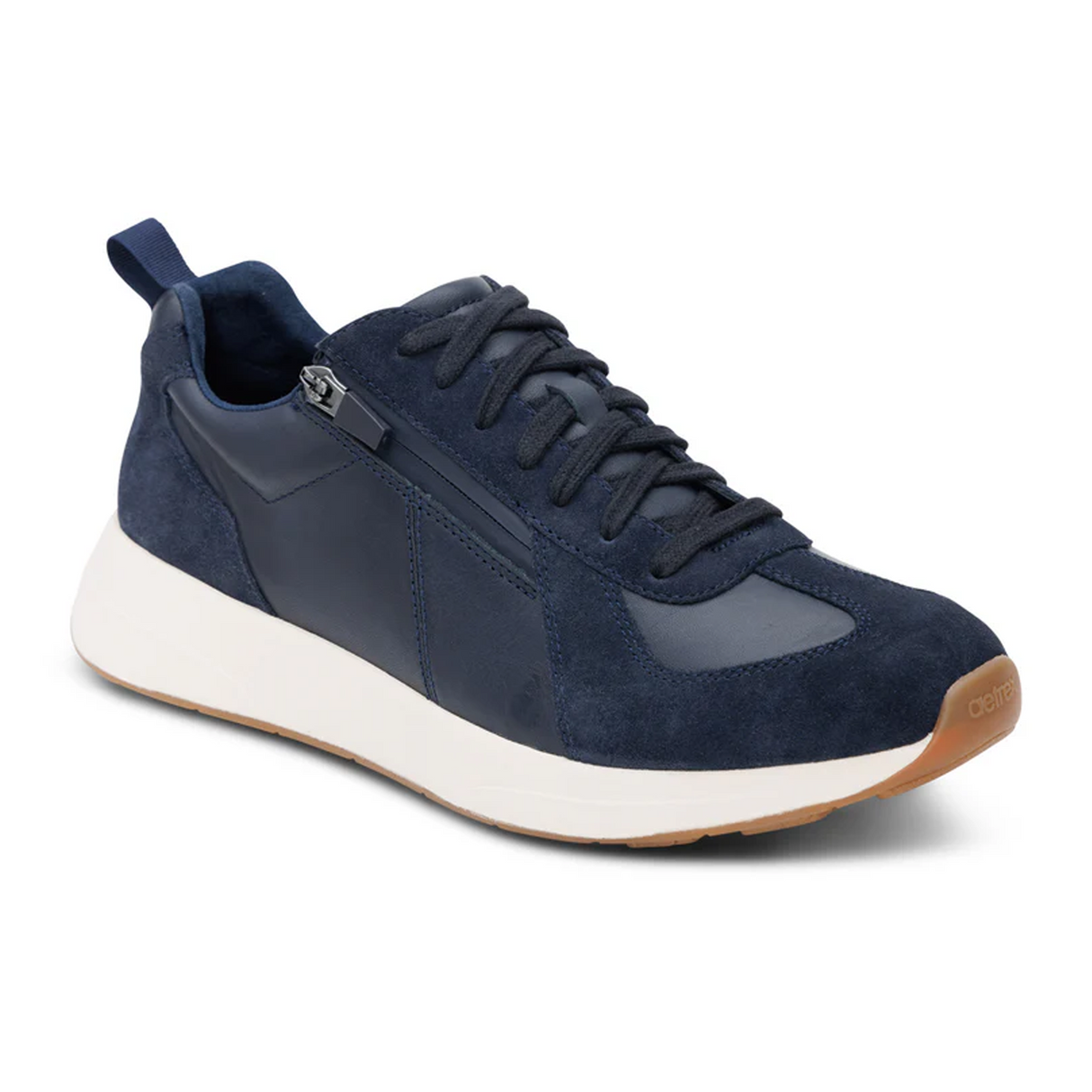 Aetrex Miles Sneaker (Men) - Navy Athletic - Casual - Lace Up - The Heel Shoe Fitters