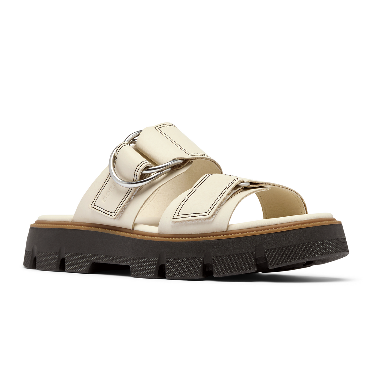 Sorel Rein CB Slide Sandal (Women) - Chalk/Black Sandal - Slide - The Heel Shoe Fitters