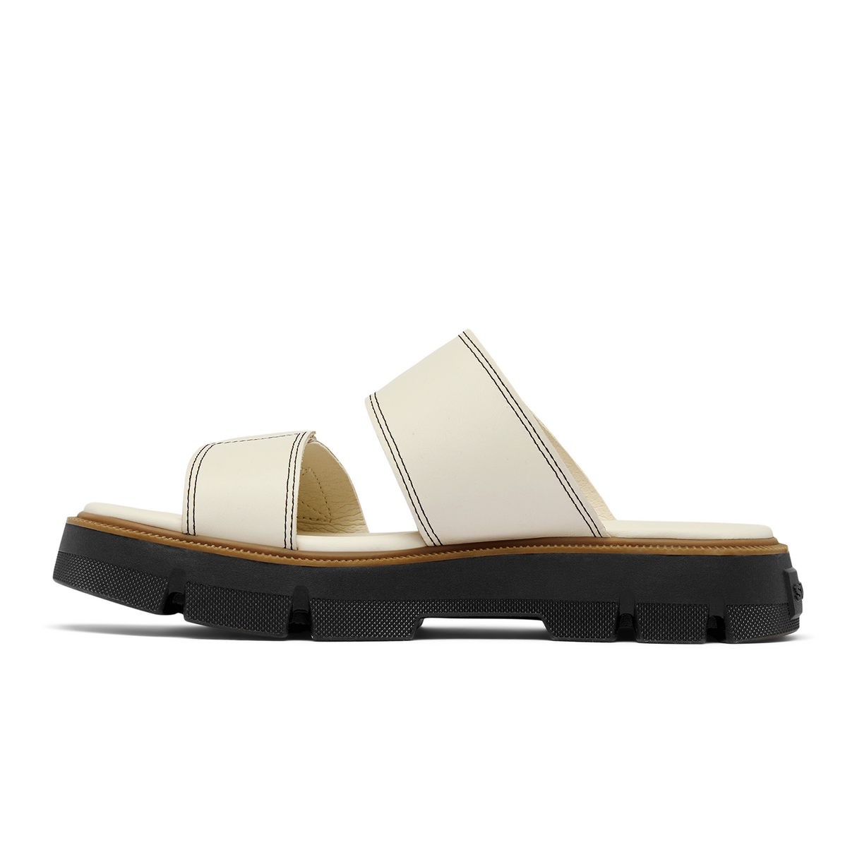 Sorel Rein CB Slide Sandal (Women) - Chalk/Black Sandal - Slide - The Heel Shoe Fitters
