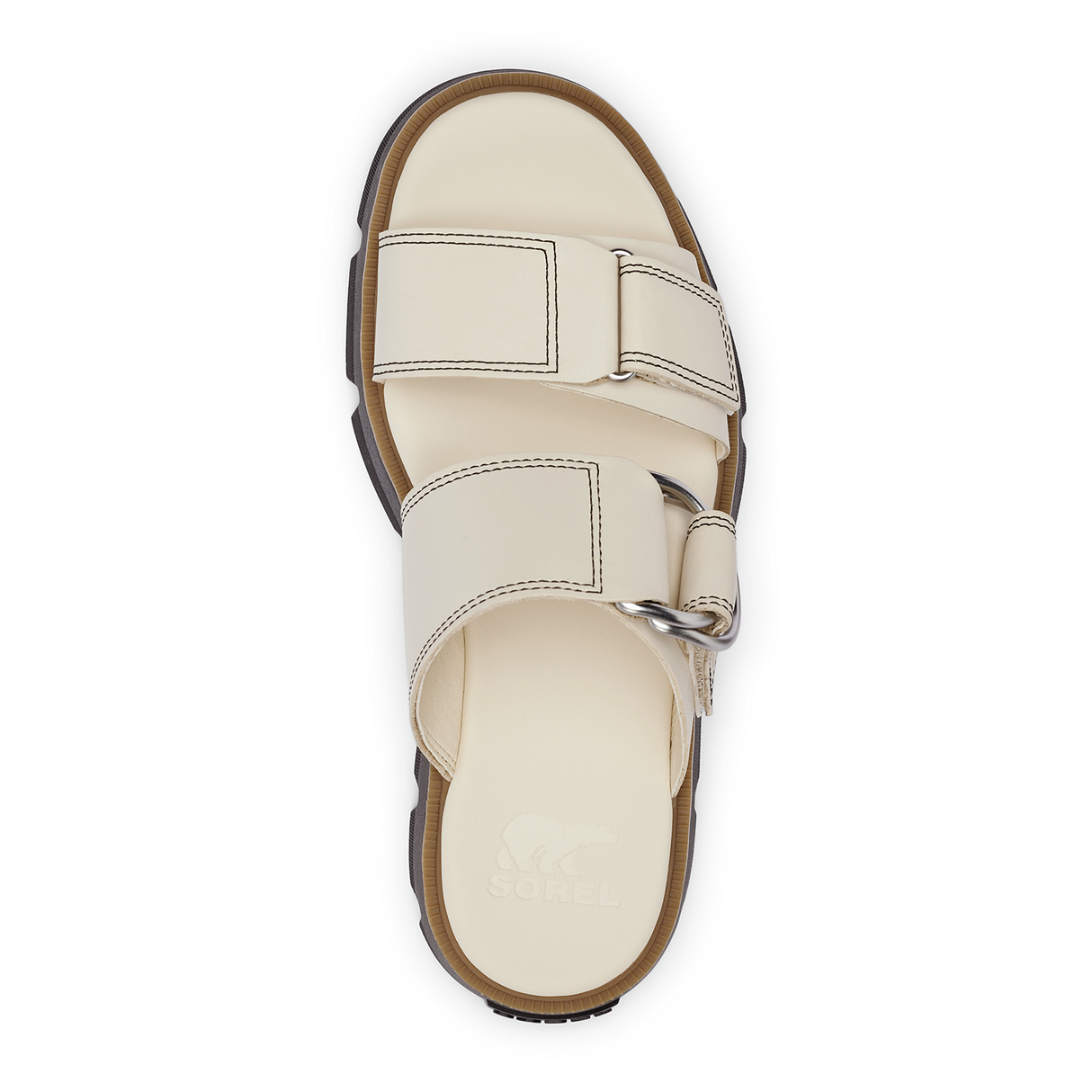 Sorel Rein CB Slide Sandal (Women) - Chalk/Black Sandal - Slide - The Heel Shoe Fitters