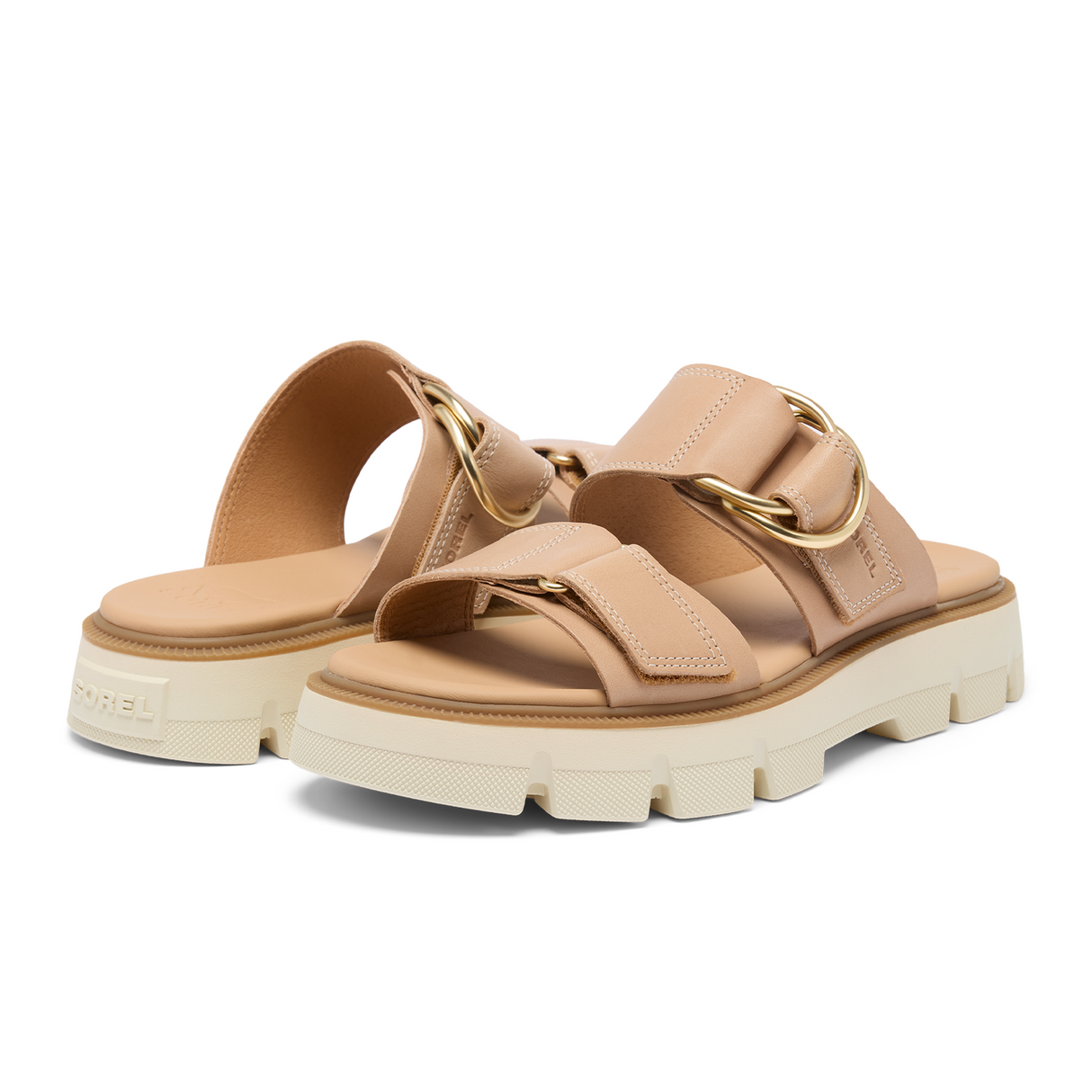 Sorel Rein CB Slide Sandal (Women) - Honest Beige/Bleached Ceramic Sandal - Slide - The Heel Shoe Fitters