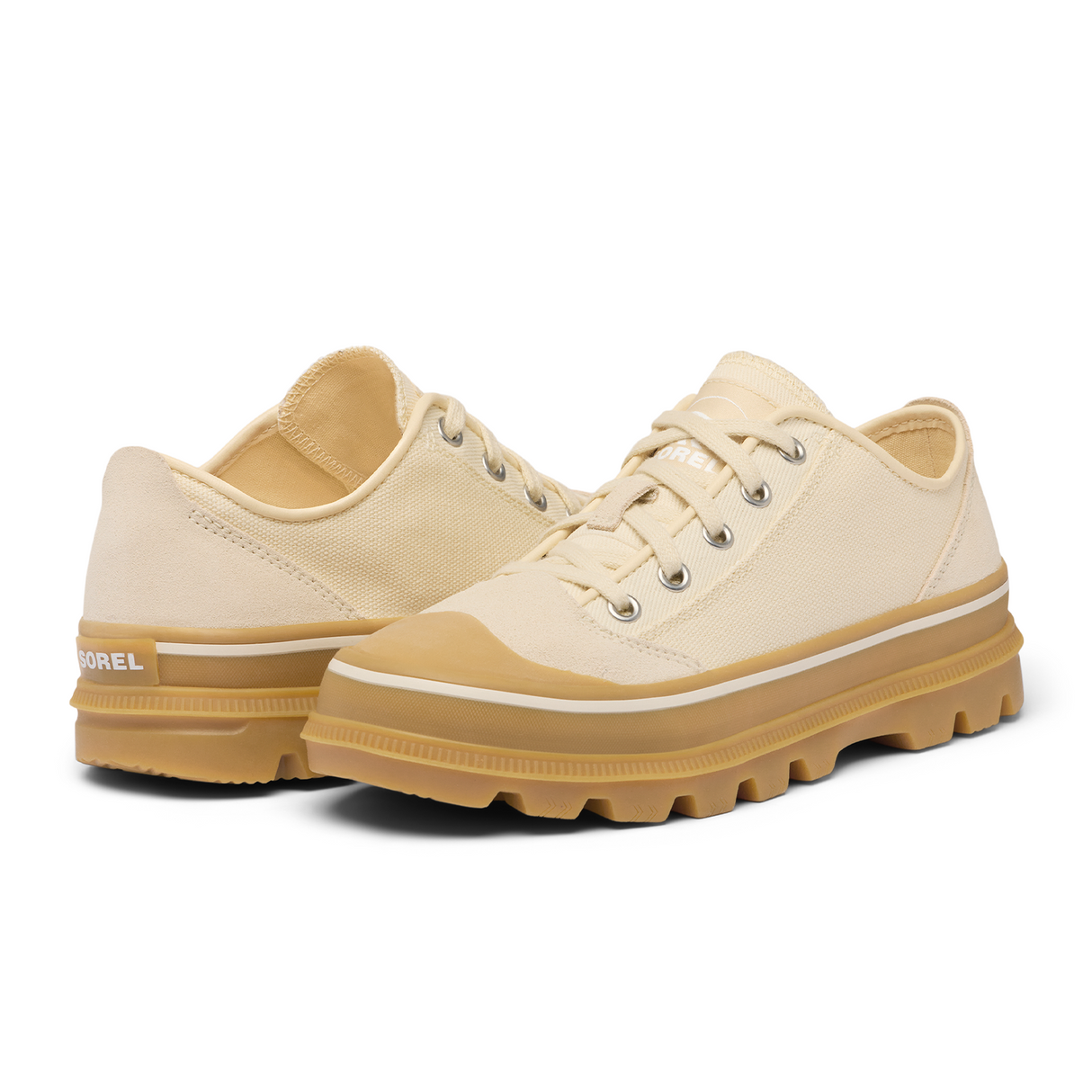 Sorel Scout N About Low Sneaker (Women) - Chalk/Gum Athletic - Casual - Lace Up - The Heel Shoe Fitters