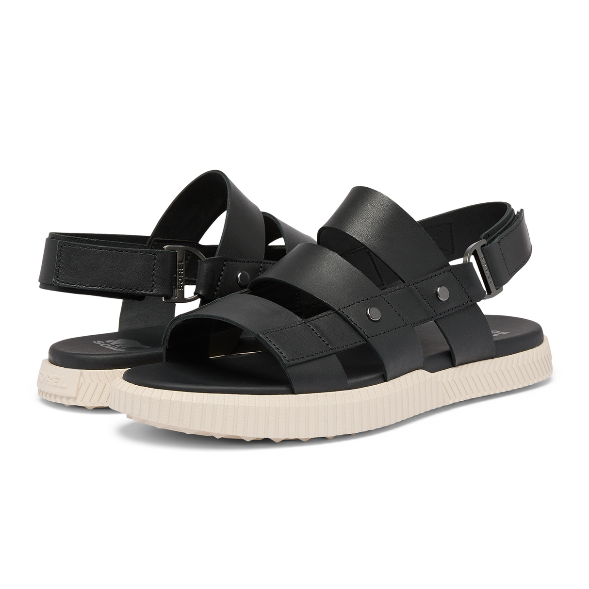 Sorel ONA Ave Slingback Flat Sandal (Women) - Black/Gum Sandal - Backstrap - The Heel Shoe Fitters
