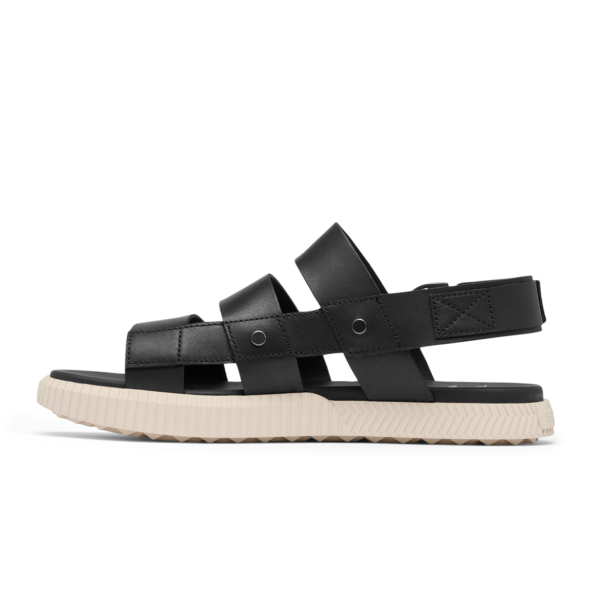 Sorel ONA Ave Slingback Flat Sandal (Women) - Black/Gum Sandal - Backstrap - The Heel Shoe Fitters