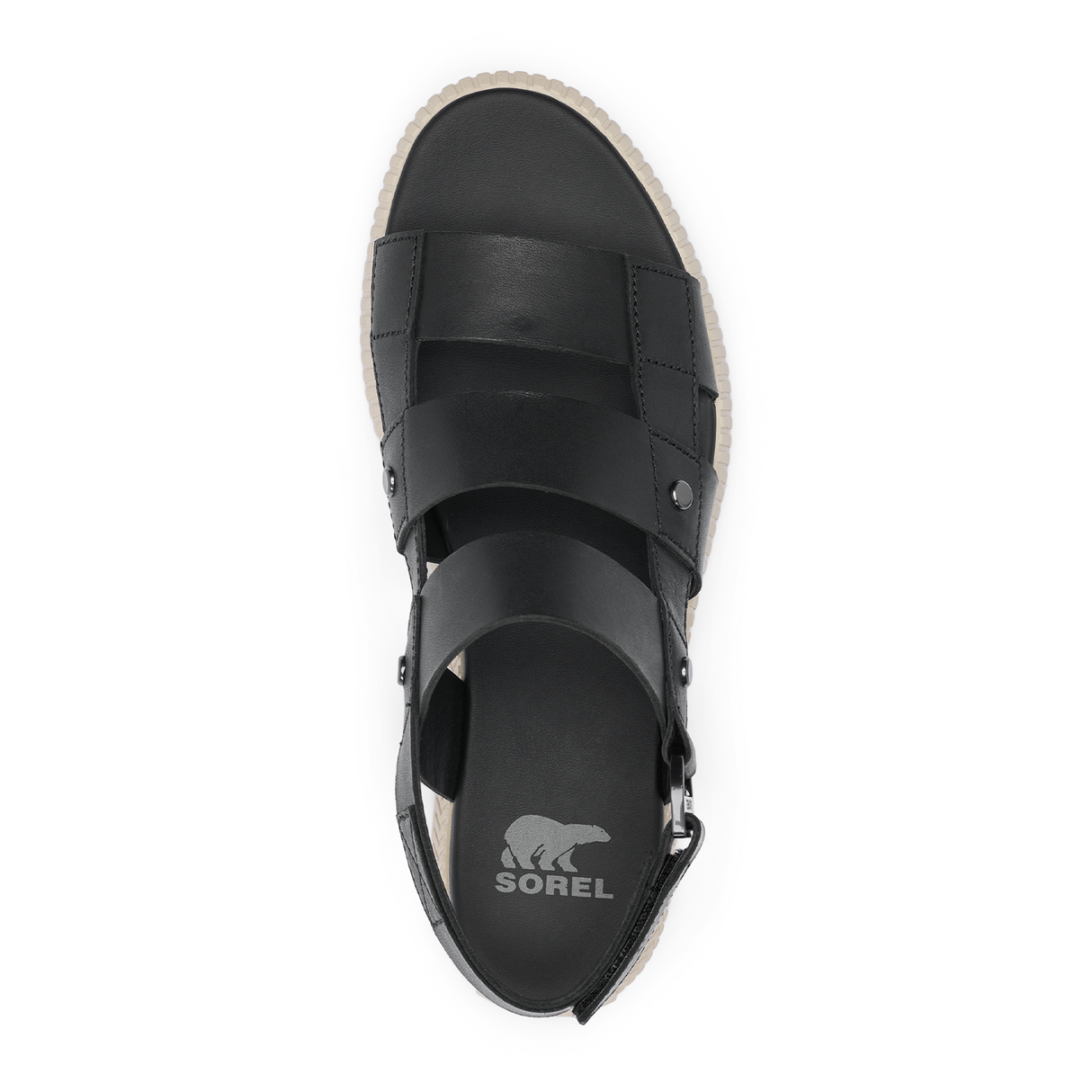Sorel ONA Ave Slingback Flat Sandal (Women) - Black/Gum Sandal - Backstrap - The Heel Shoe Fitters