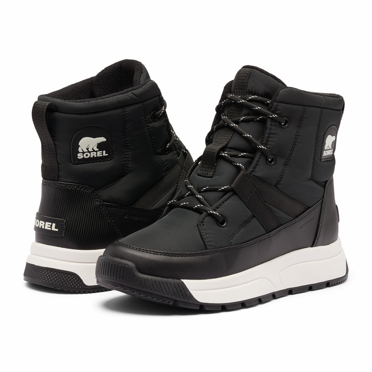 Sorel Whitney III Mid Waterproof Boot (Women) - Black/Sea Salt