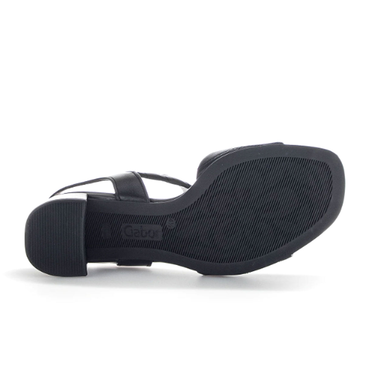 Gabor 711 Heeled Sandal (Women) - Black Quilted Leather Sandal - Heel/Wedge - The Heel Shoe Fitters