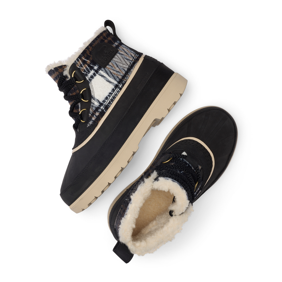 Sorel Ambler Fireside Chukka Waterproof Boot (Women) - Black/Ancient Fossil SE