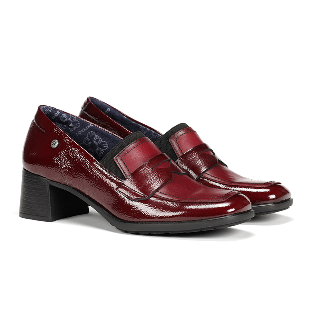 Dorking Ikia D9205 Heeled Loafer (Women) - Naplak/Sugar Opera/Picota Dress-Casual - Heels - The Heel Shoe Fitters