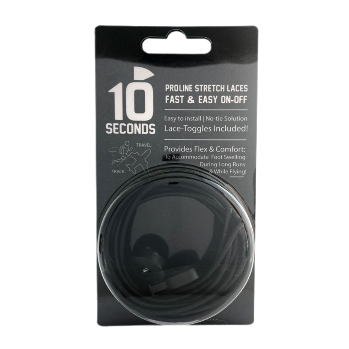10 Seconds Elastic Shoelace - Black Accessories - Shoe Laces - The Heel Shoe Fitters