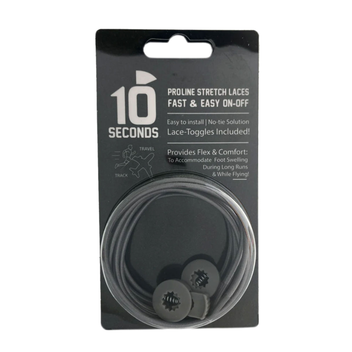10 Seconds Elastic Shoelace - Grey Accessories - Shoe Laces - The Heel Shoe Fitters