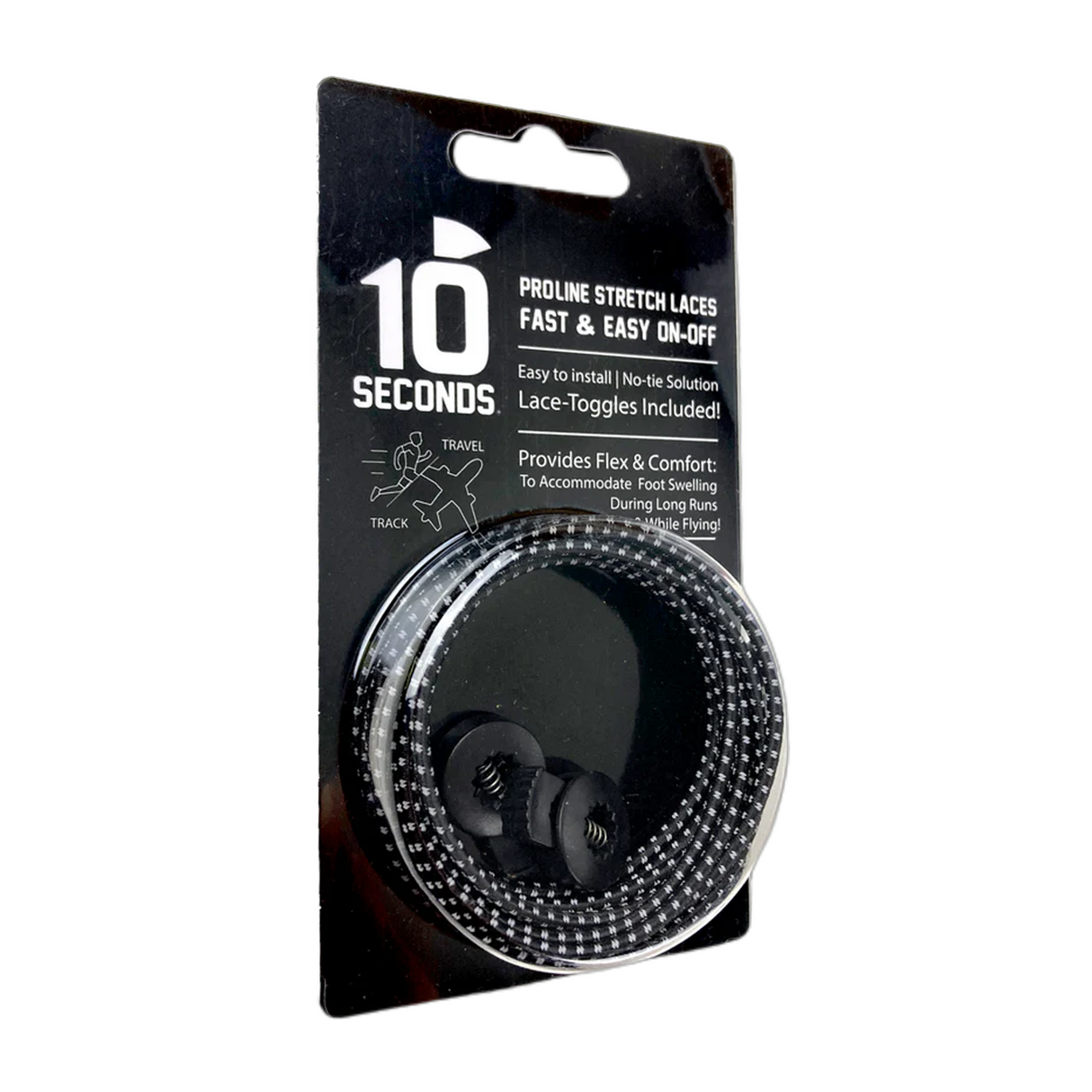 10 Seconds Reflexall Proline MultiSport Stretch Shoelace - Black Reflective Accessories - Shoe Laces - The Heel Shoe Fitters