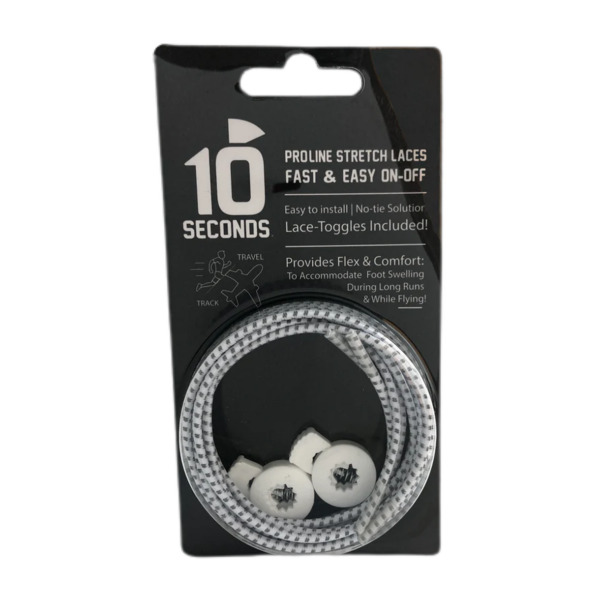 10 Seconds Reflexall Proline MultiSport Stretch Shoelace - White Reflective Accessories - Shoe Laces - The Heel Shoe Fitters