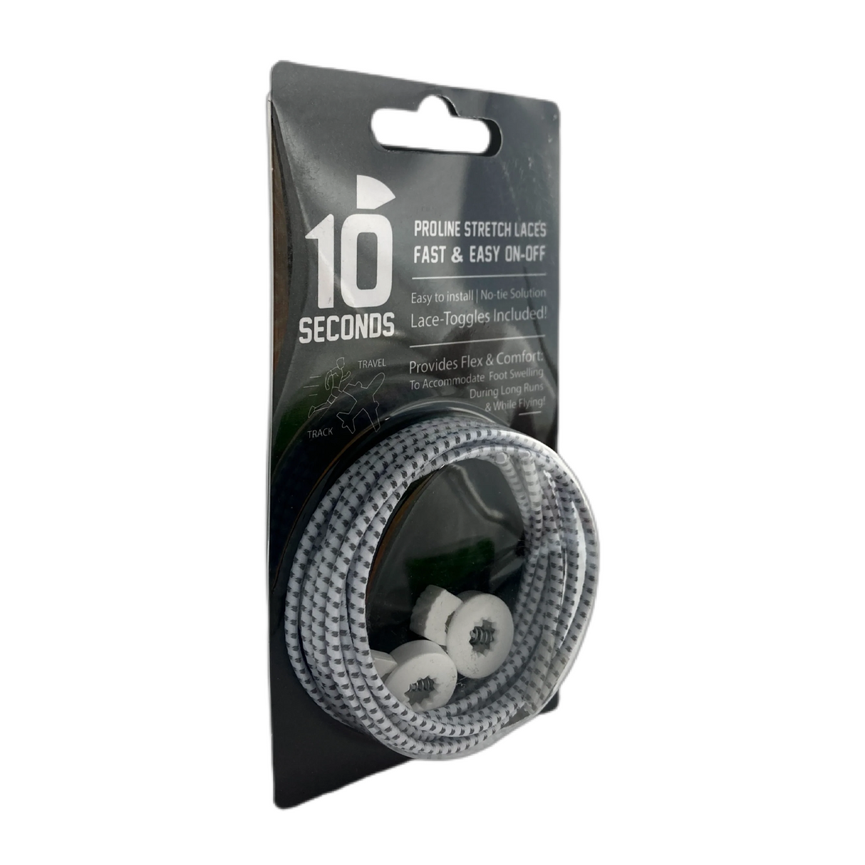 10 Seconds Reflexall Proline MultiSport Stretch Shoelace - White Reflective Accessories - Shoe Laces - The Heel Shoe Fitters