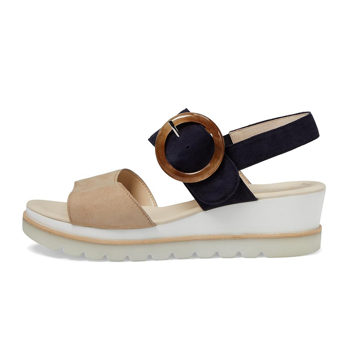 Gabor 645 Platform Wedge Sandal (Women) - Caramel/Atlantic Sandal - Heel/Wedge - The Heel Shoe Fitters