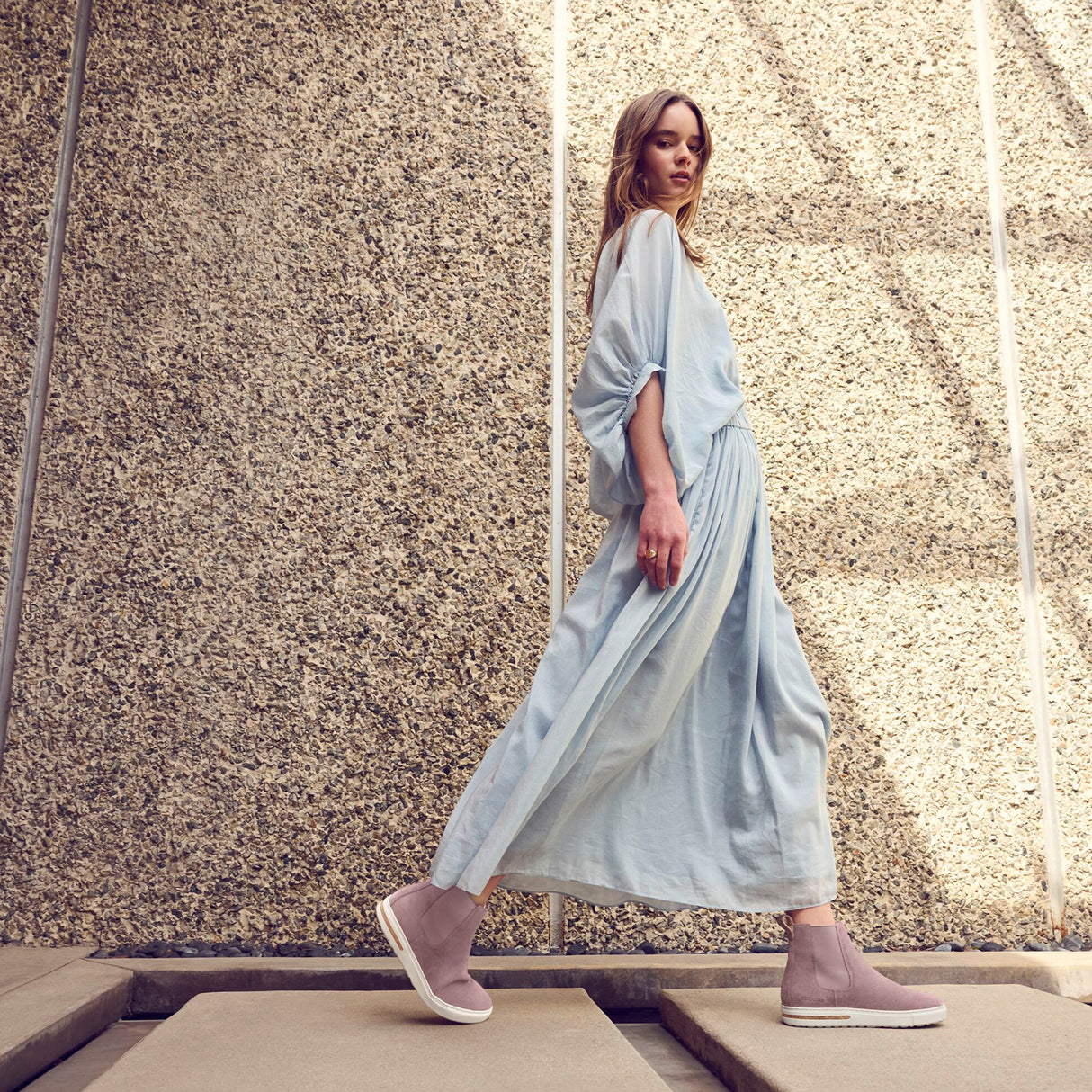 Birkenstock Bend Narrow Chelsea Sneaker (Women) - Faded Purple Suede Boots - Casual - Ankle - The Heel Shoe Fitters