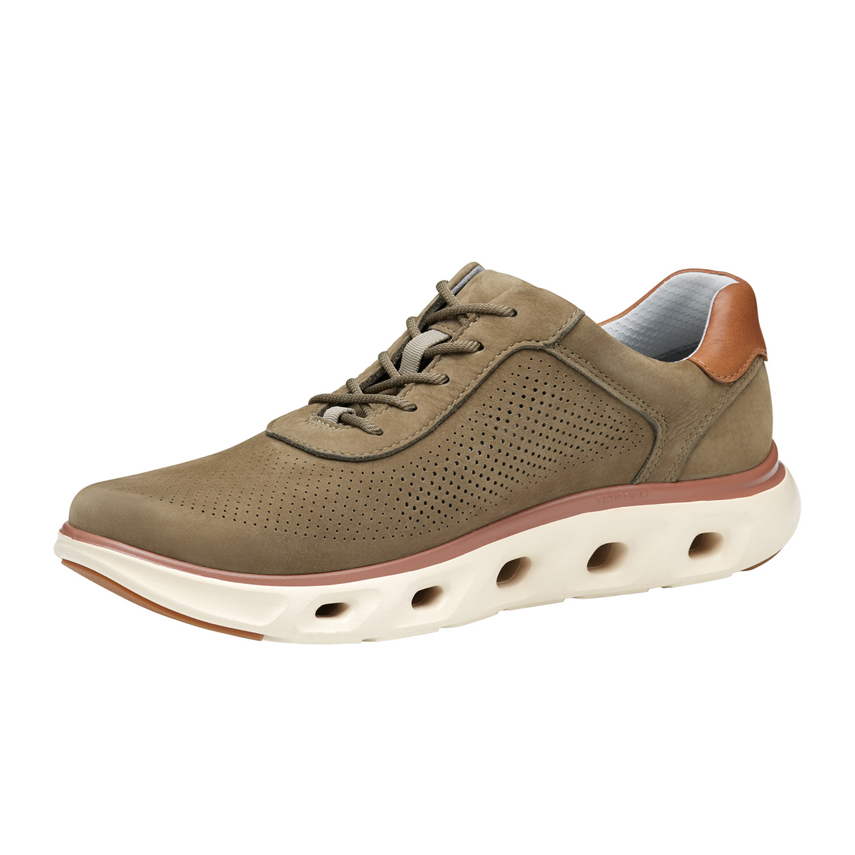 Johnston & Murphy Reactivate U-Throat Sneaker (Men) - Taupe Nubuck Athletic - Casual - Lace Up - The Heel Shoe Fitters