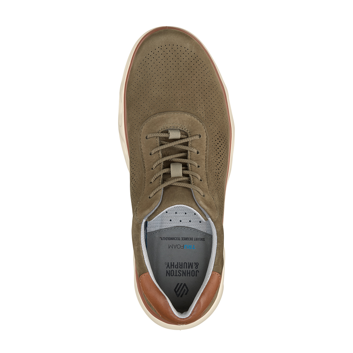 Johnston & Murphy Reactivate U-Throat Sneaker (Men) - Taupe Nubuck Athletic - Casual - Lace Up - The Heel Shoe Fitters
